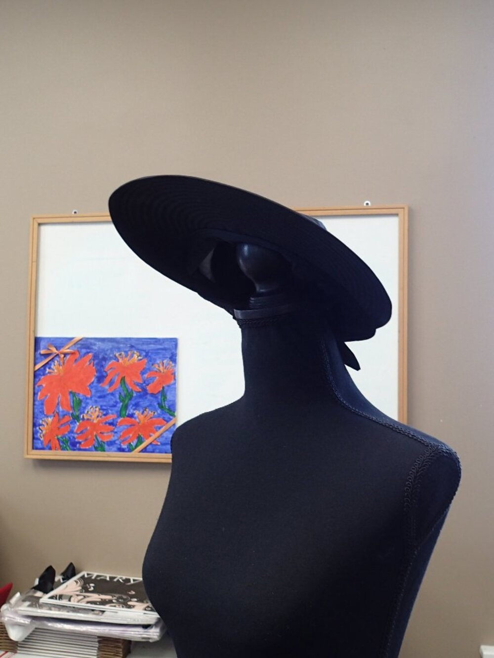 Womens Black Sun hat / Visor